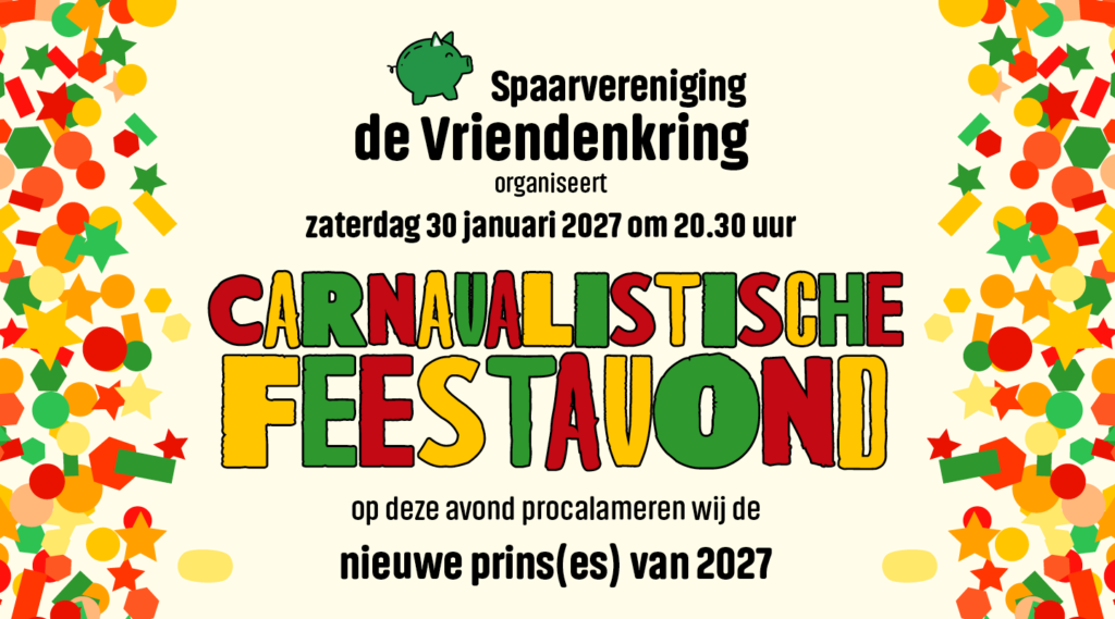 Carnavalsavond spaarvereniging vriendenkring